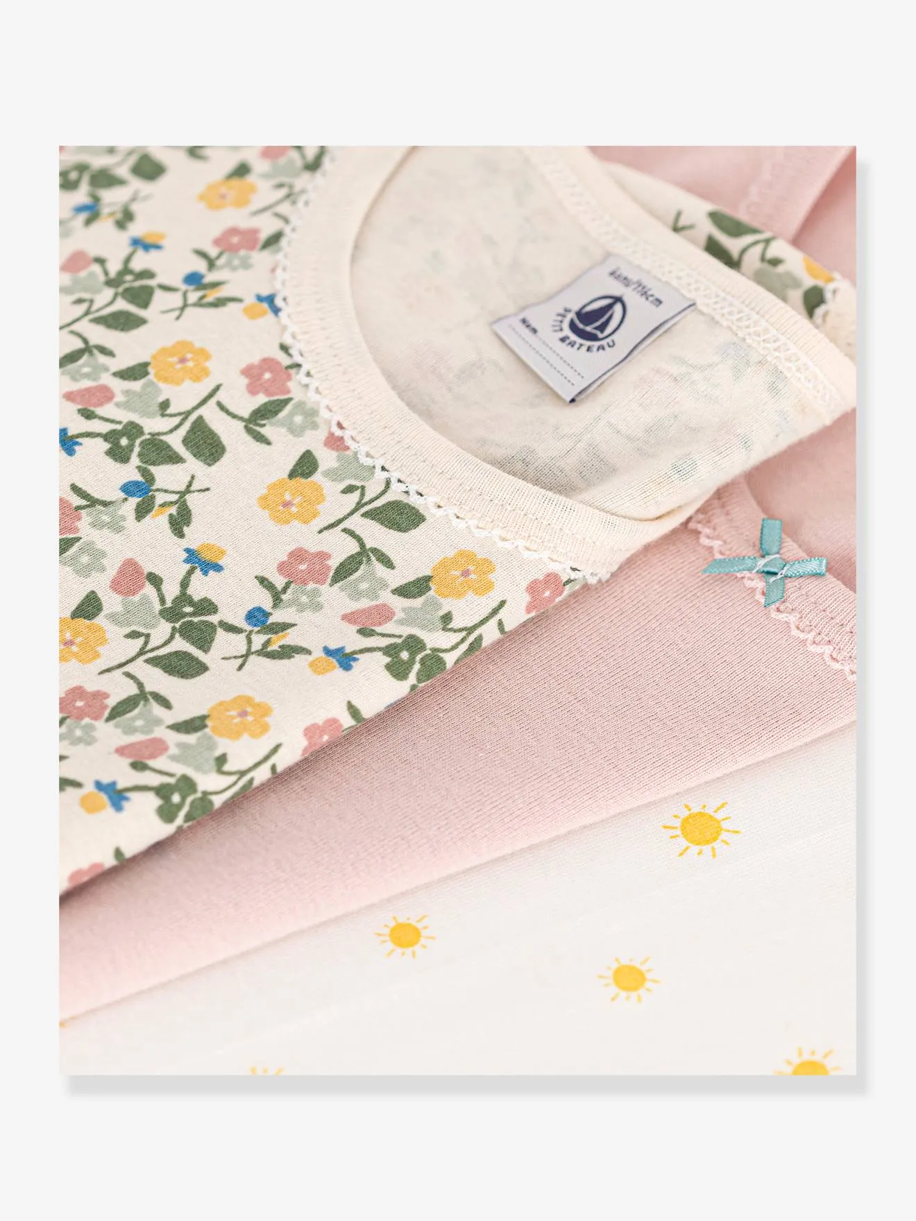 Pack de 3 camisetas de manga corta PETIT BATEAU