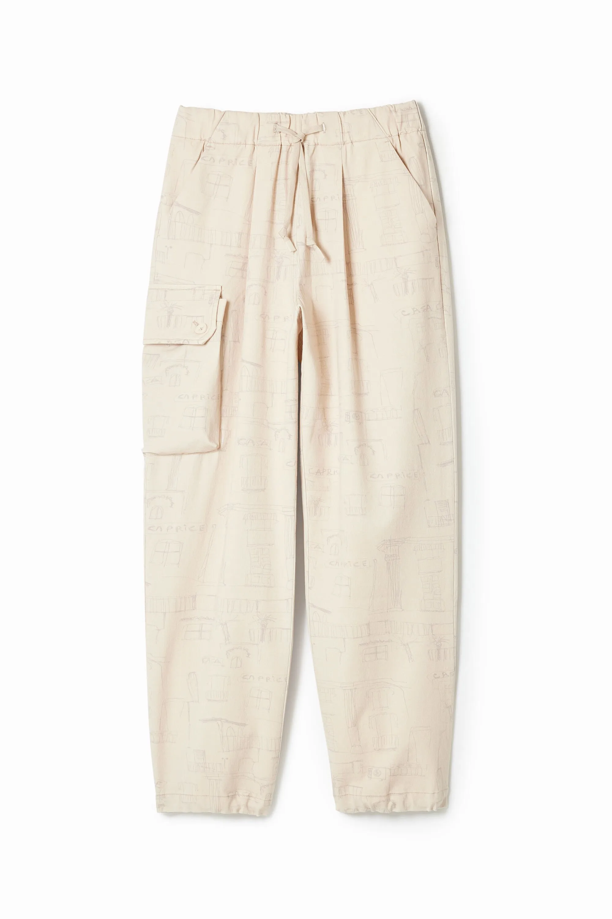 Pantalón cargo estampado