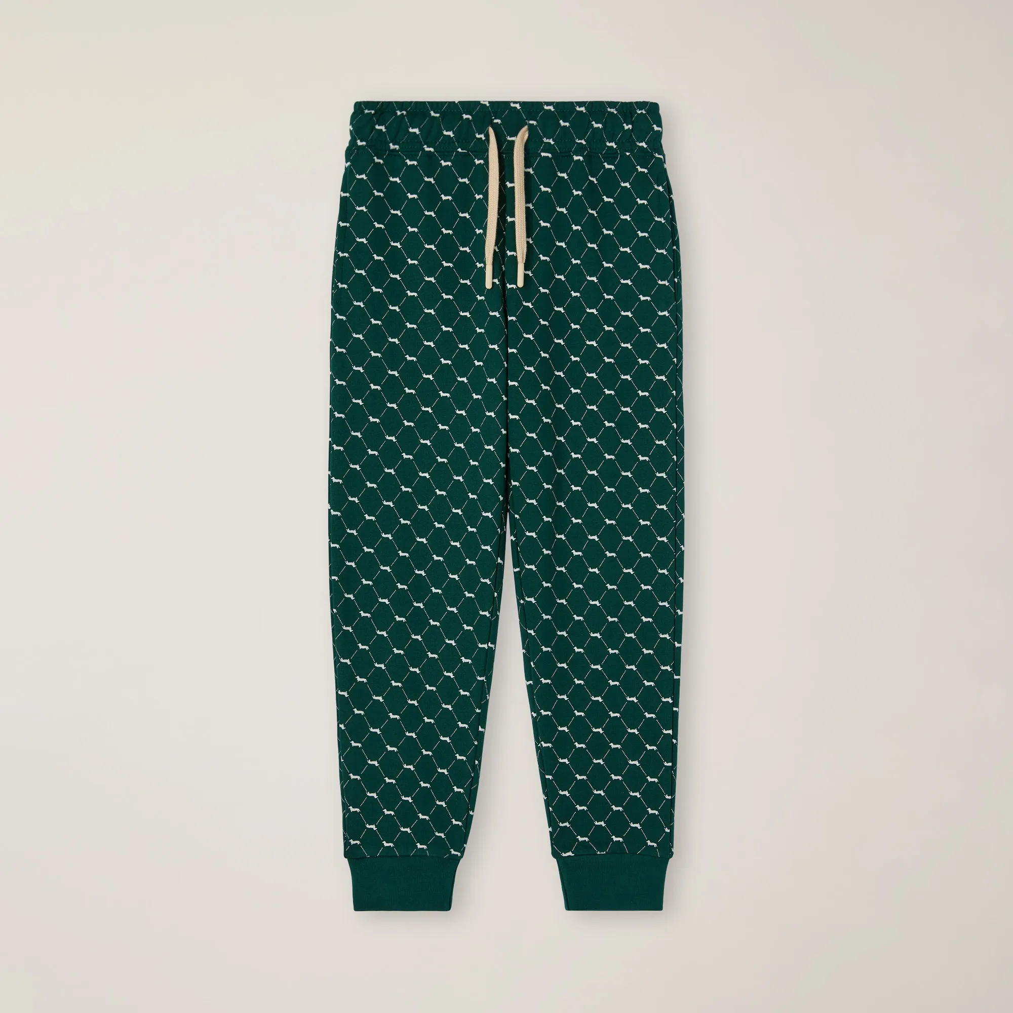 Pantalón de felpa de algodón orgánico con estampado integral
