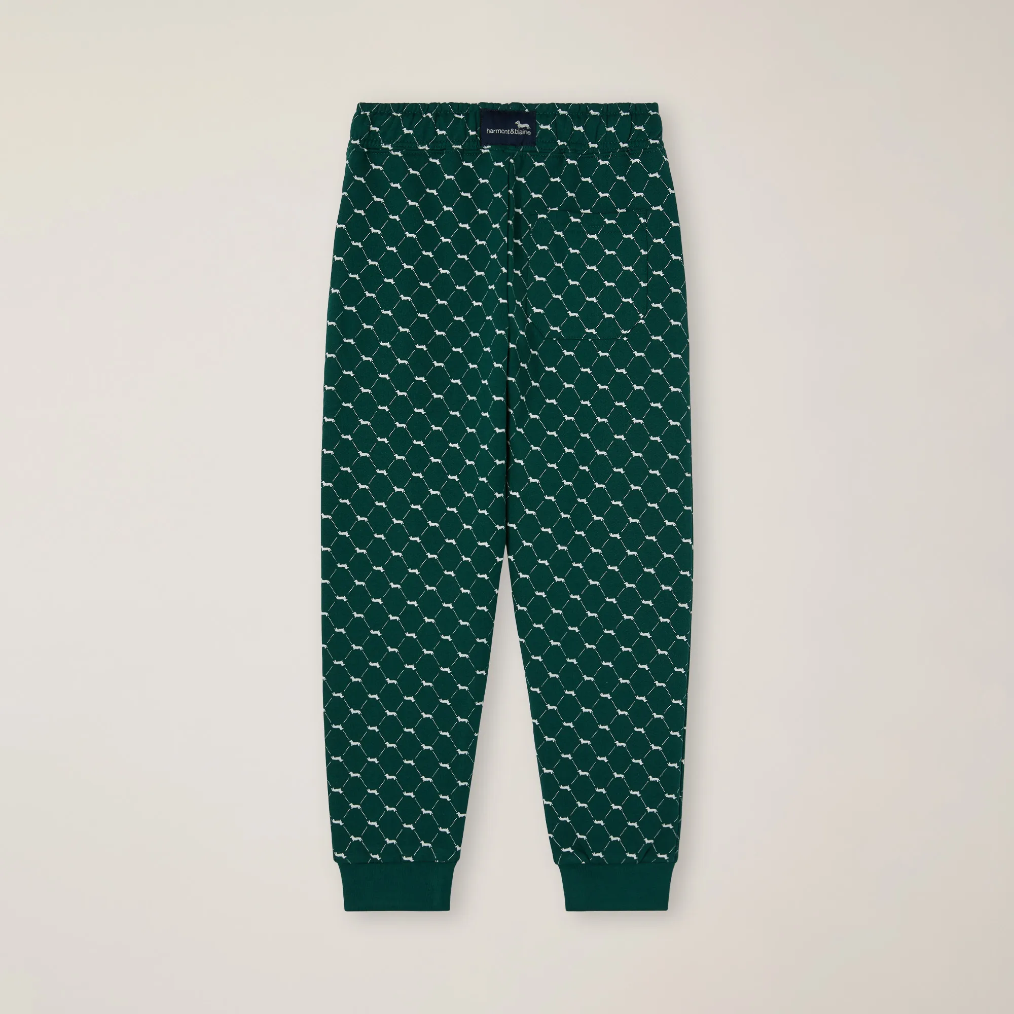 Pantalón de felpa de algodón orgánico con estampado integral