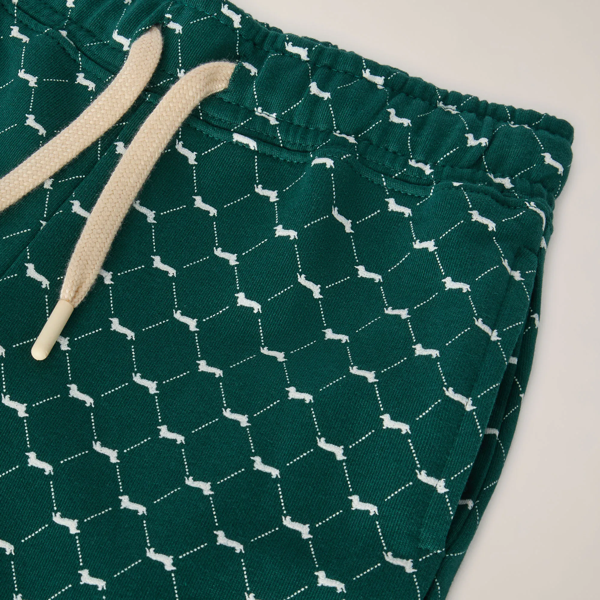 Pantalón de felpa de algodón orgánico con estampado integral