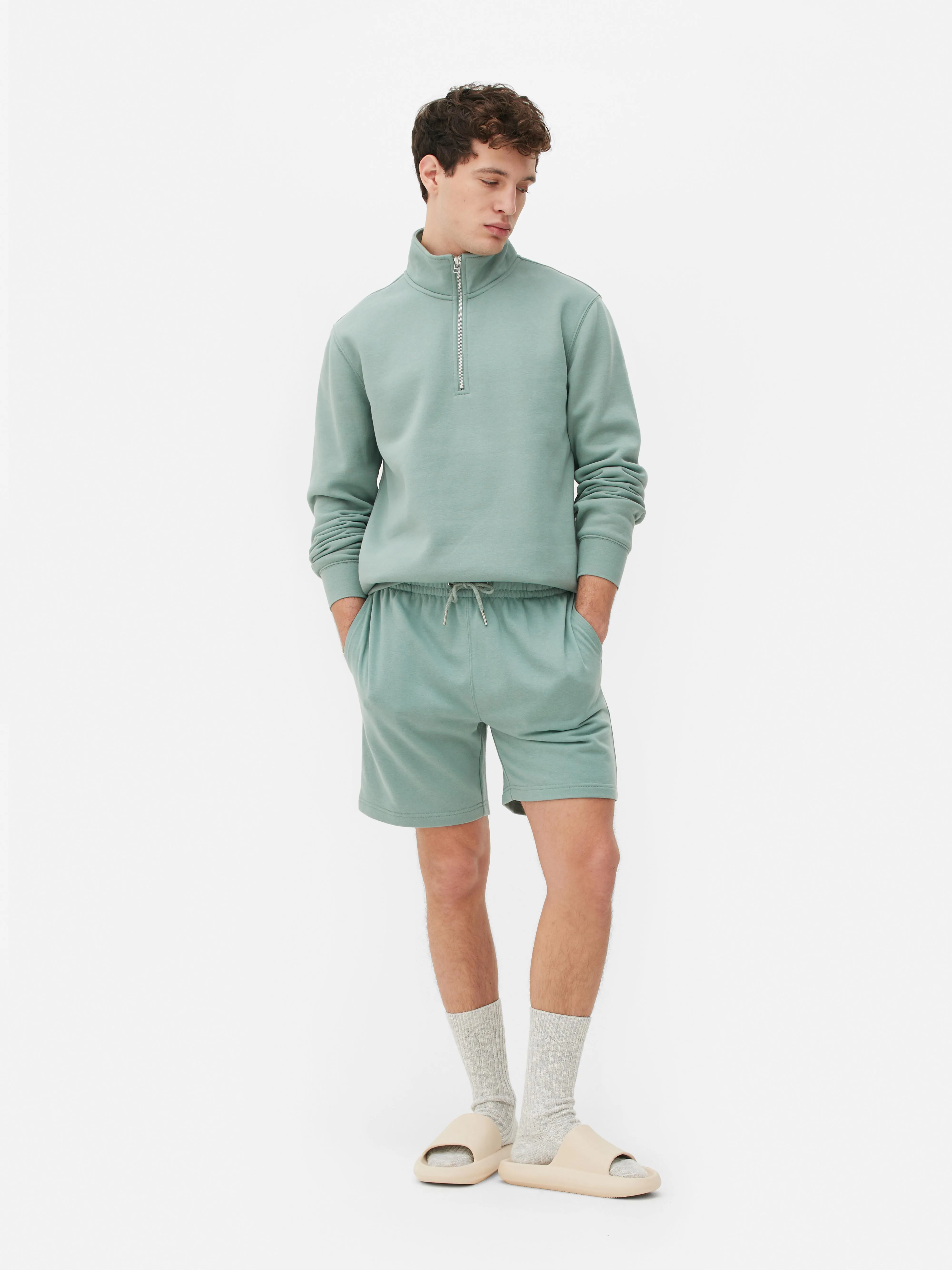 Pantalones cortos de punto con cordón de ajuste