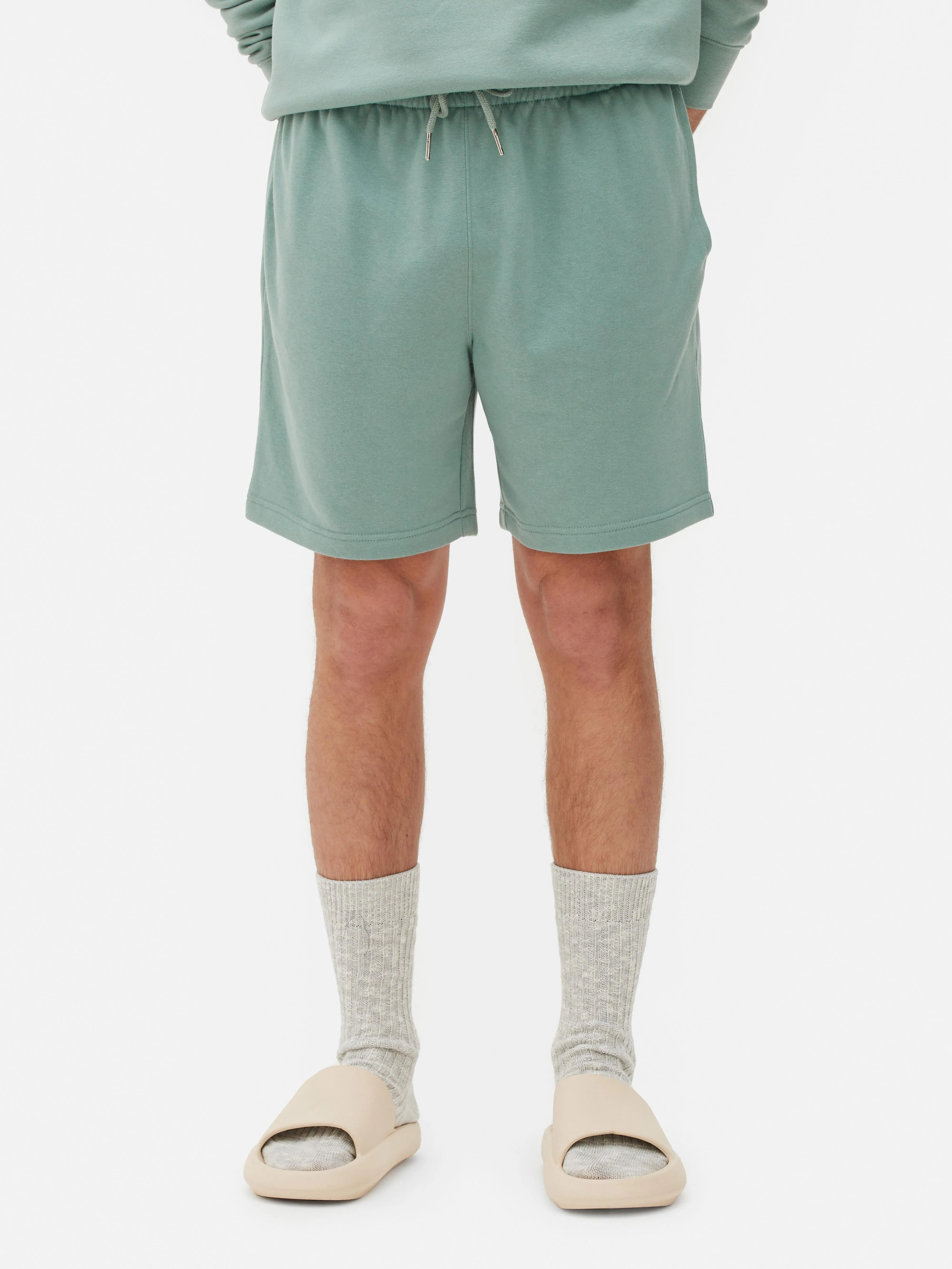 Pantalones cortos de punto con cordón de ajuste