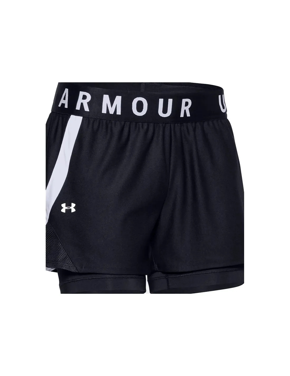 PANTALONES CORTOS UNDER ARMOUR PLAY UP 2IN1 MUJER BLACK