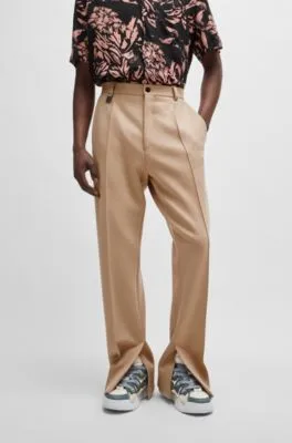 Pantalones de corte moderno en punto elástico técnico