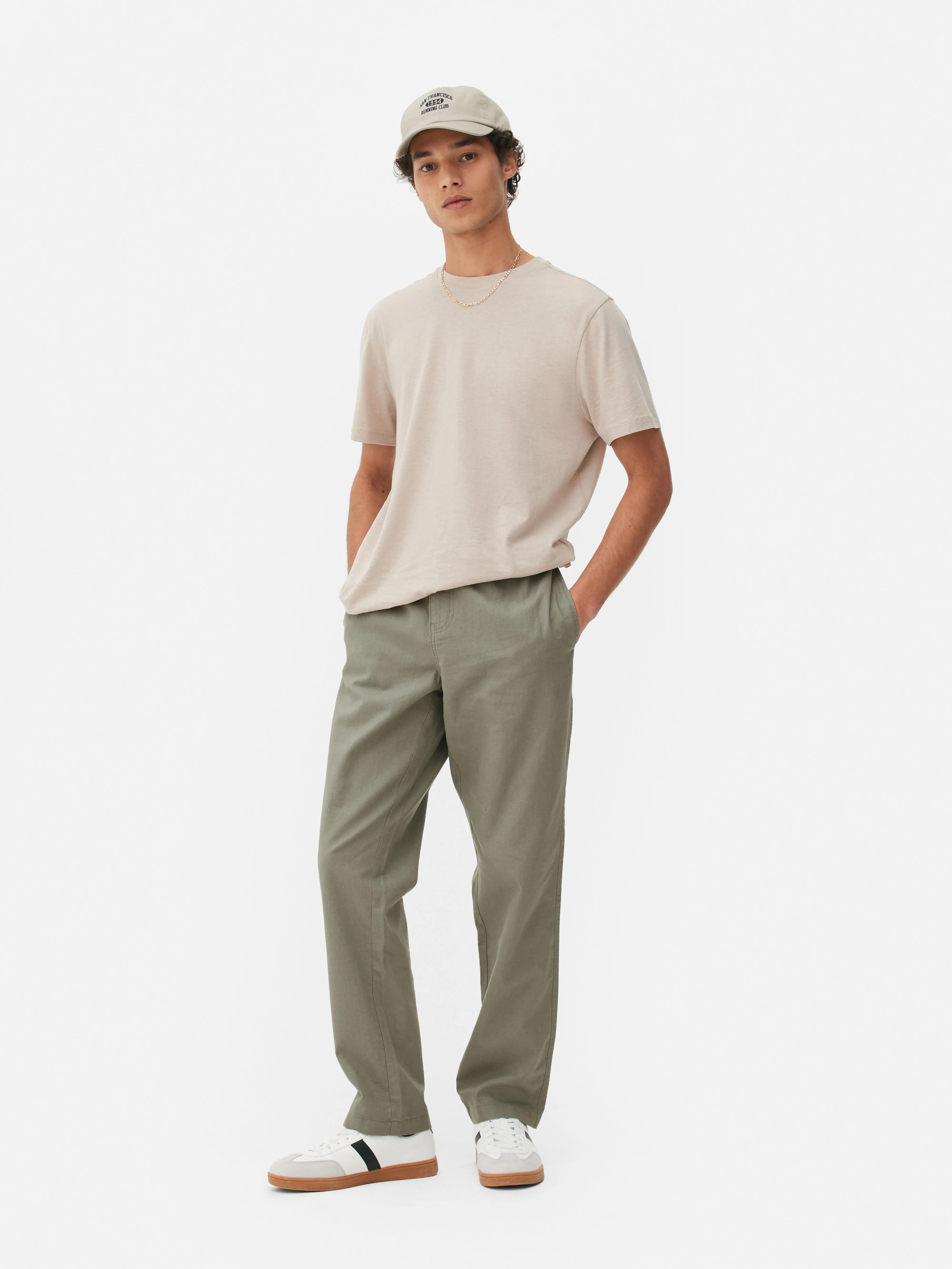Pantalones en mezcla de lino