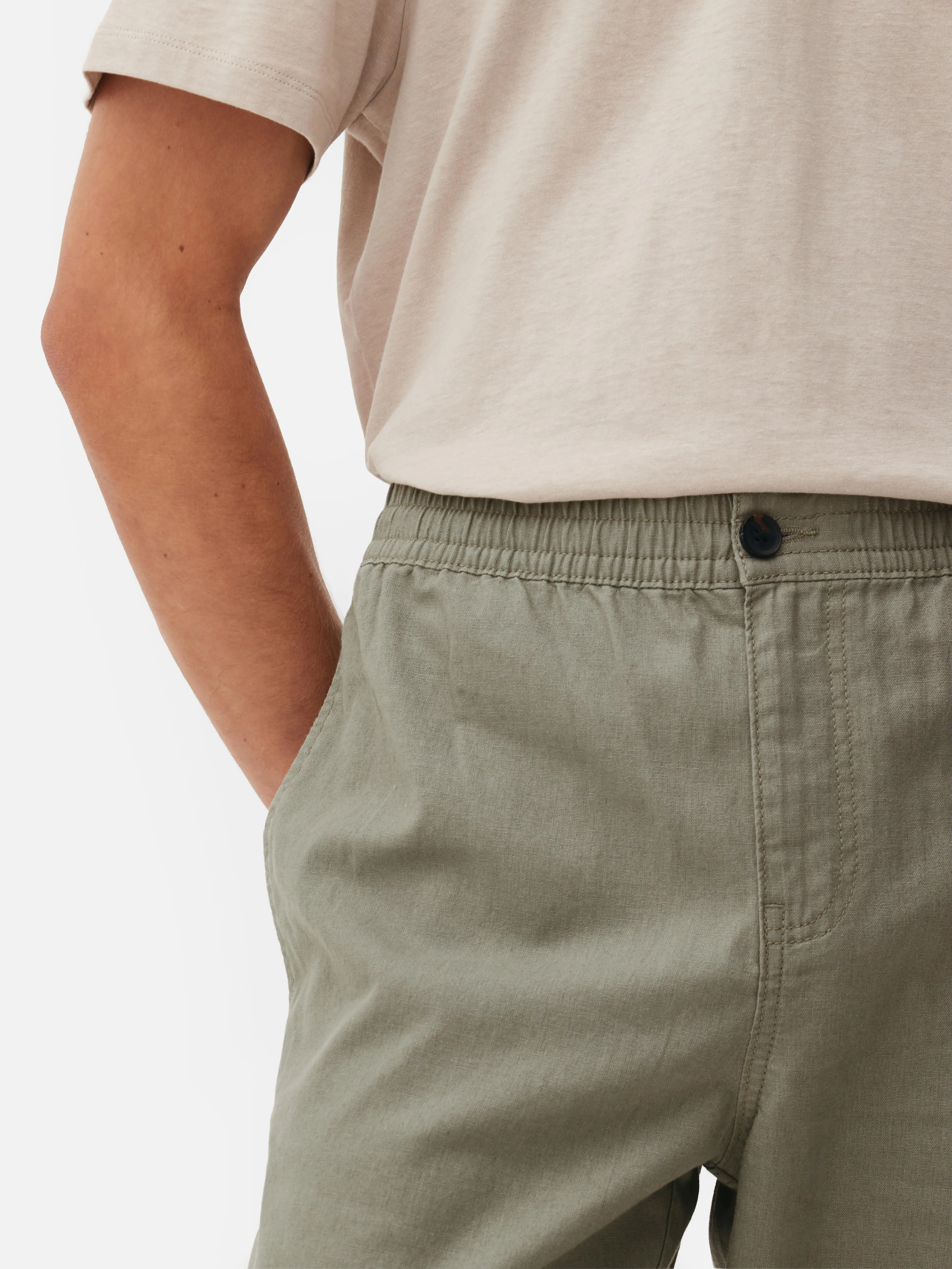 Pantalones en mezcla de lino