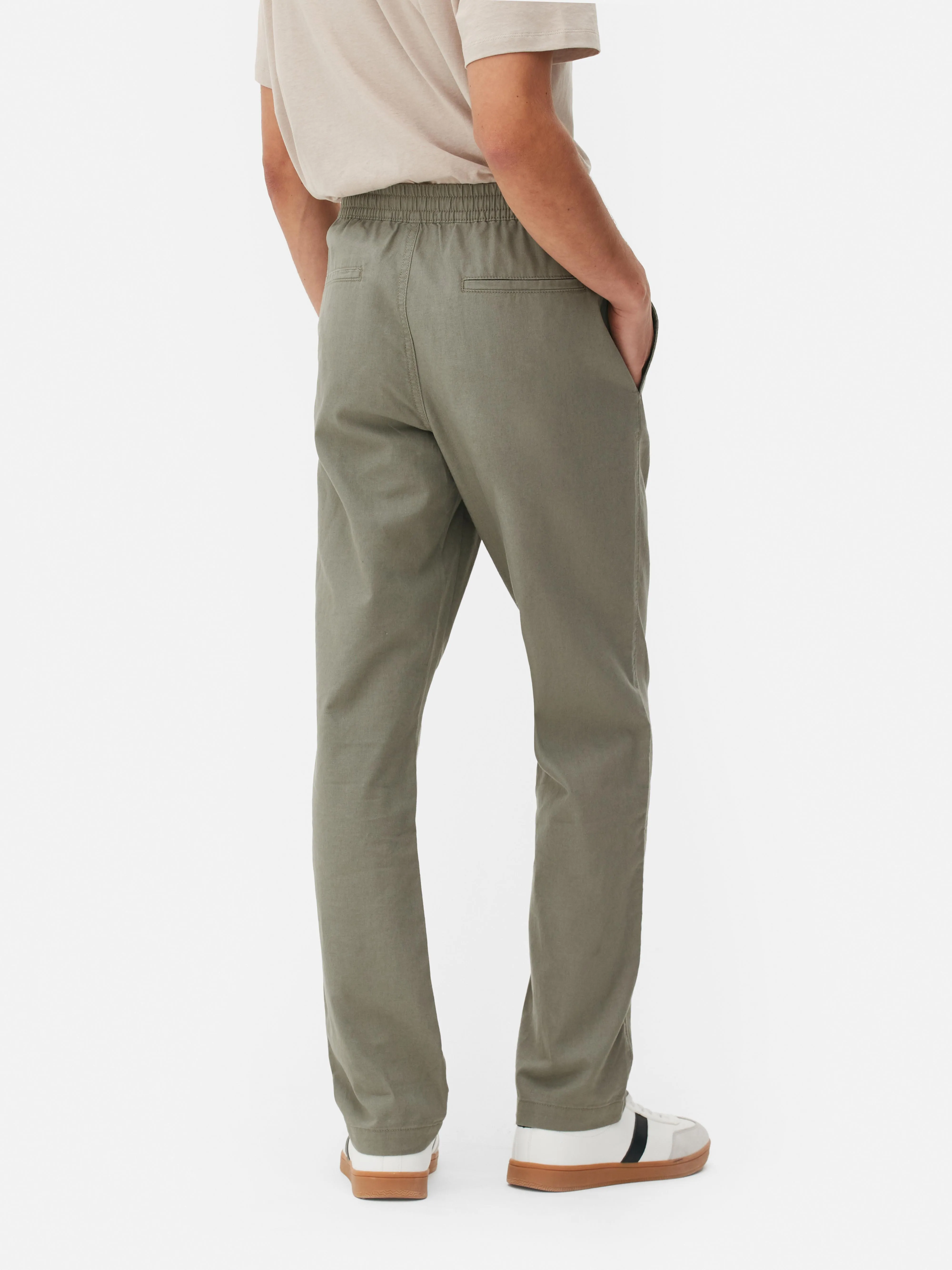 Pantalones en mezcla de lino