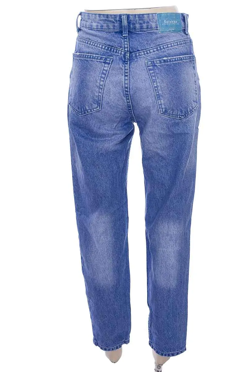 PANTALóN COLOR AZUL  BERSHKA