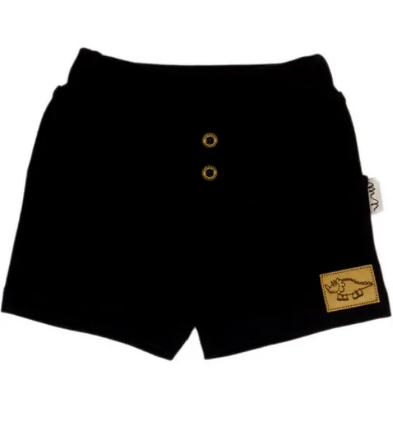 Pantalón corto negro para niño colección Dino