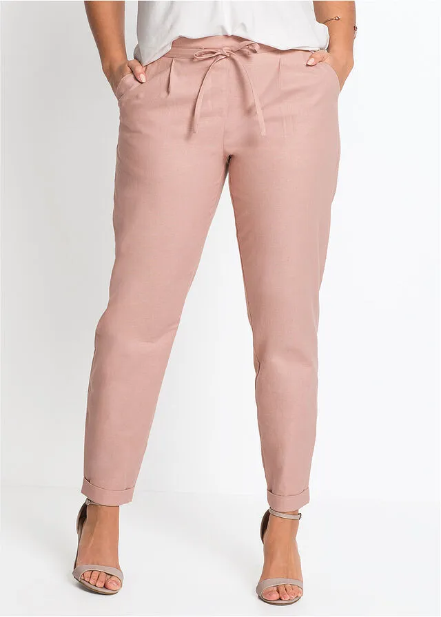 Pantalón de lino Rosa vintage