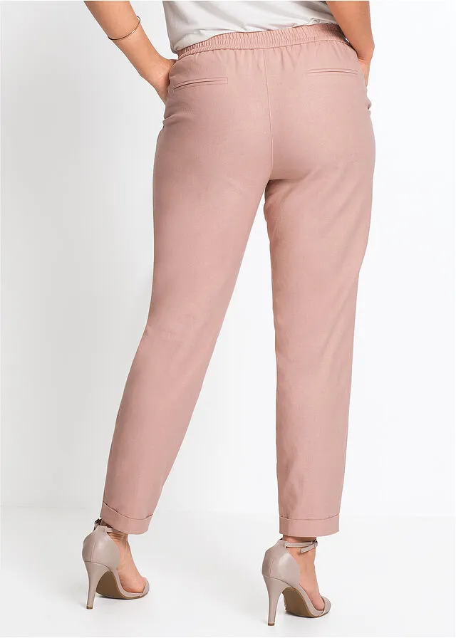 Pantalón de lino Rosa vintage
