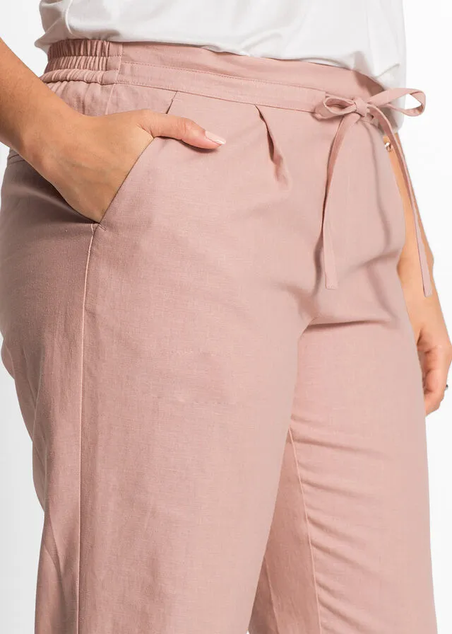 Pantalón de lino Rosa vintage