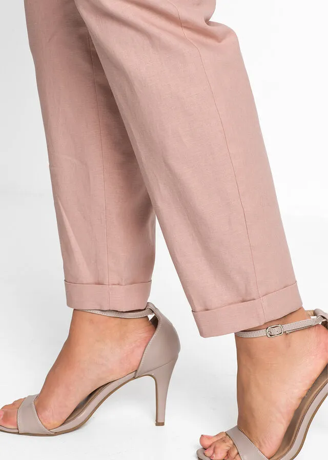 Pantalón de lino Rosa vintage