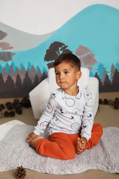 Pantalón naranja para niño colección Fox