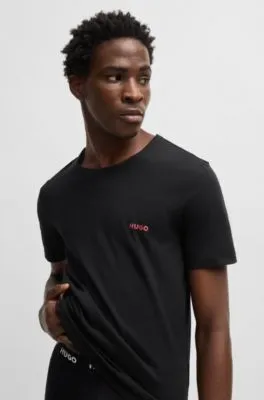 Paquete de tres camisetas interiores de algodón con logo estampado