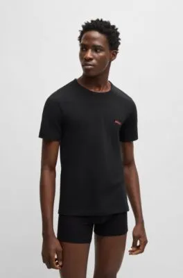 Paquete de tres camisetas interiores de algodón con logo estampado