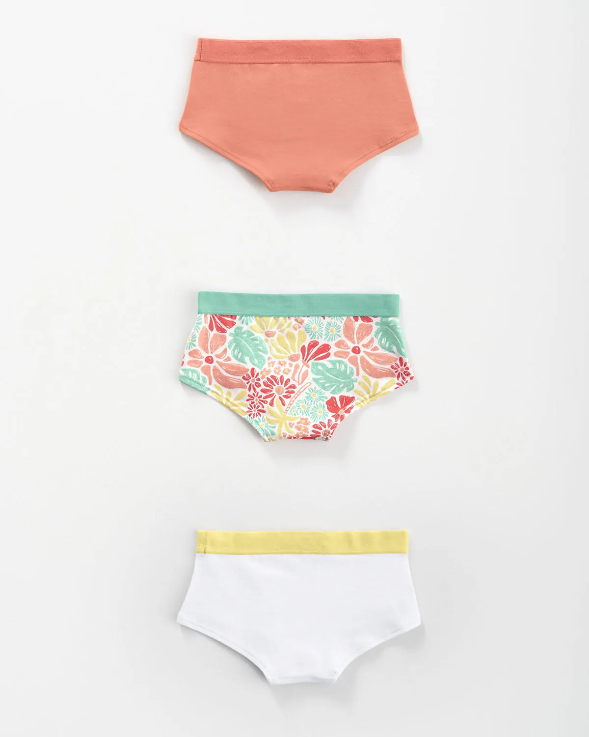 Paquete x 3 panties tipo hipster en algodón suave para nia