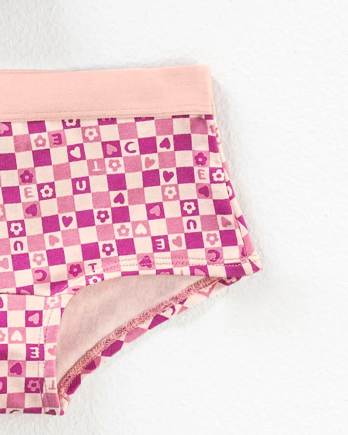 Paquete x 5 panties tipo hipster en algodón suave para nia