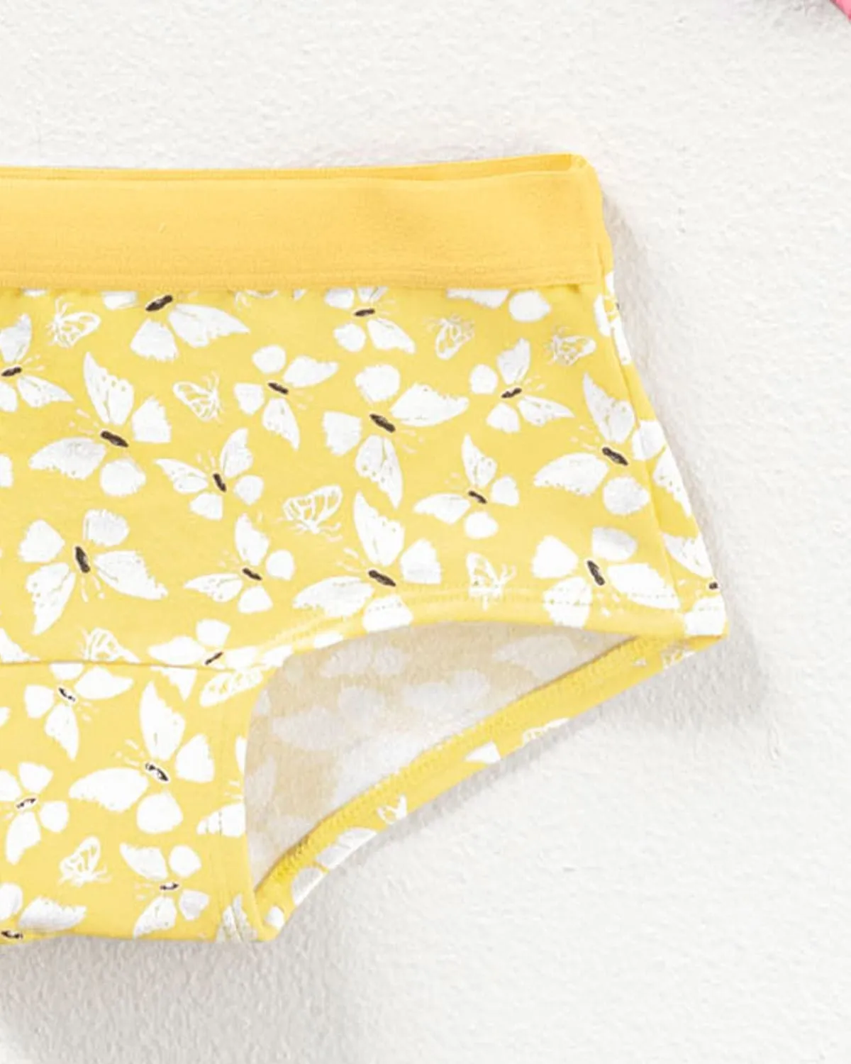 Paquete x 5 panties tipo hipster en algodón suave para nia