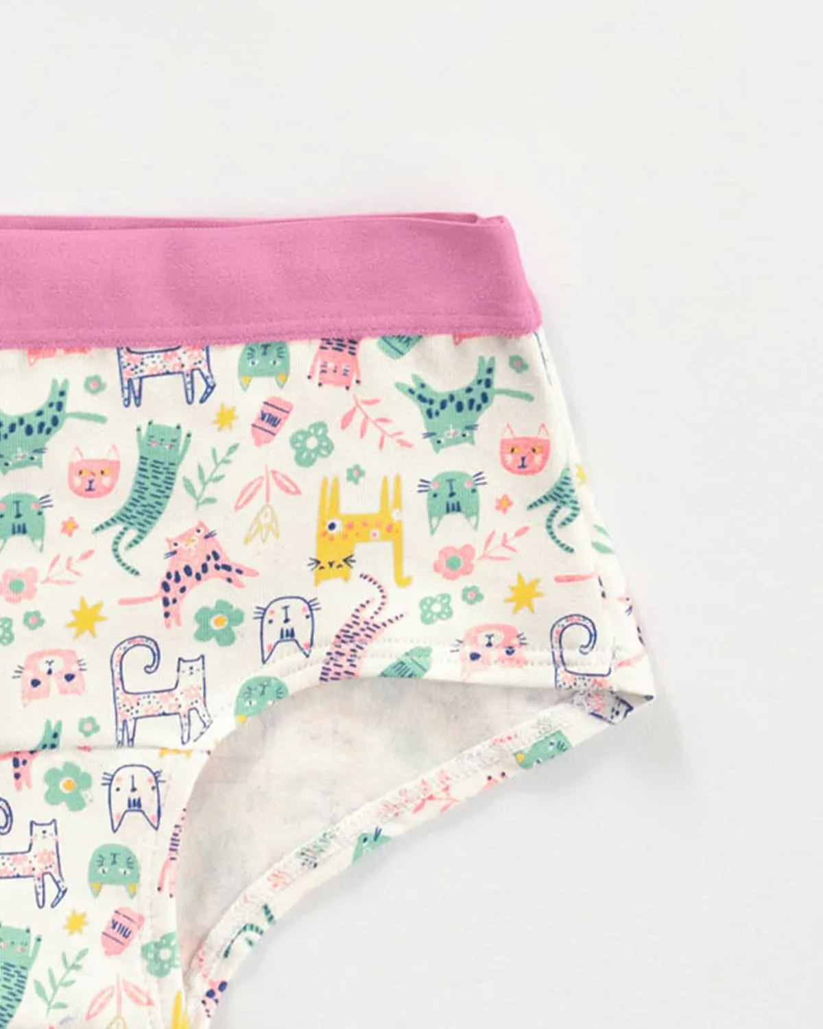 Paquete x 5 panties tipo hipster en algodón suave para nia