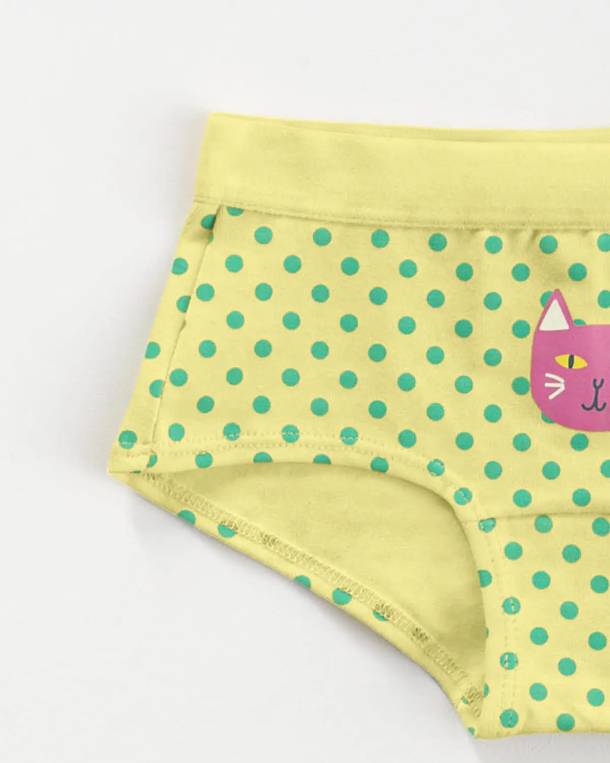 Paquete x 5 panties tipo hipster en algodón suave para nia