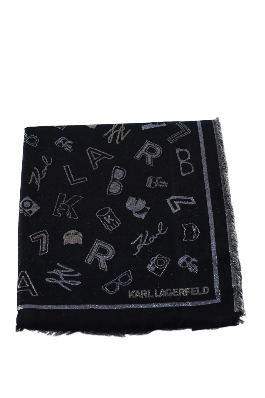 Pañuelo cuadrado con estampado de la marca