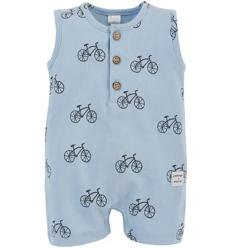 Pelele corto azul de niño colección Summertime