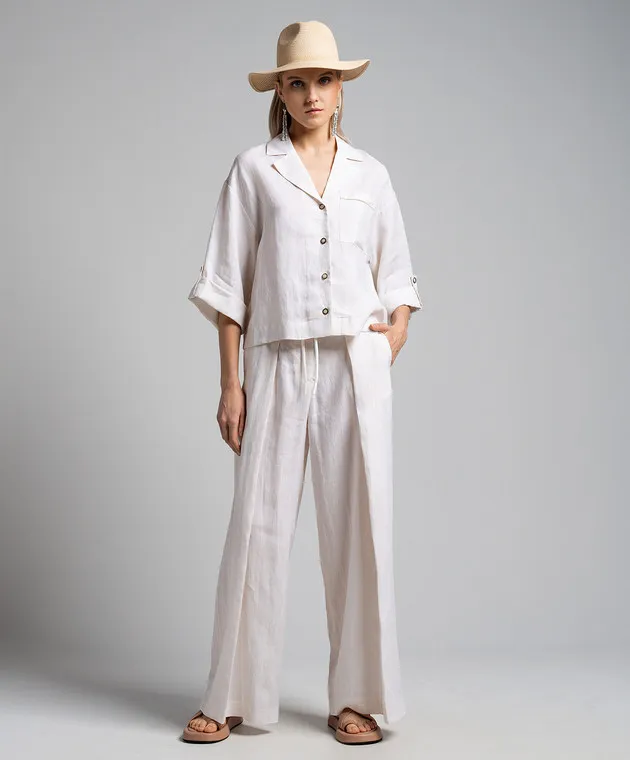 Peserico Beige linen pants