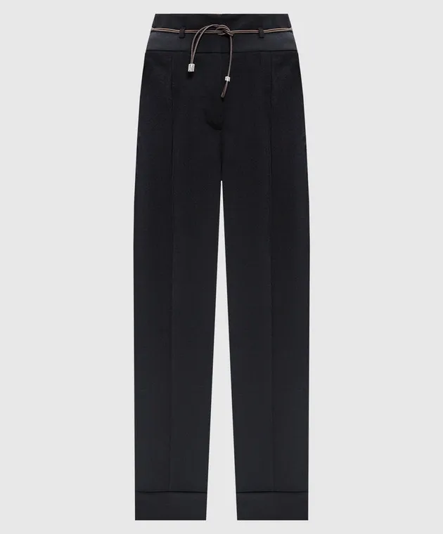 Peserico Black pants with wool