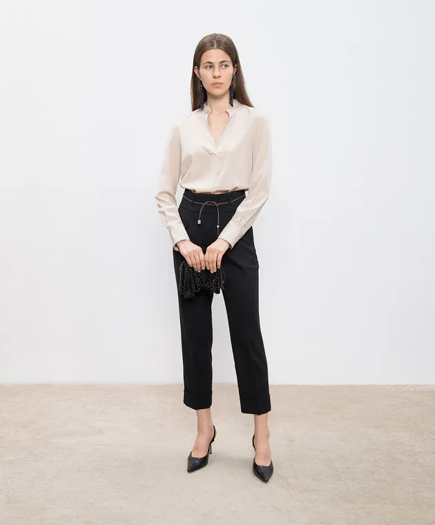 Peserico Black pants with wool