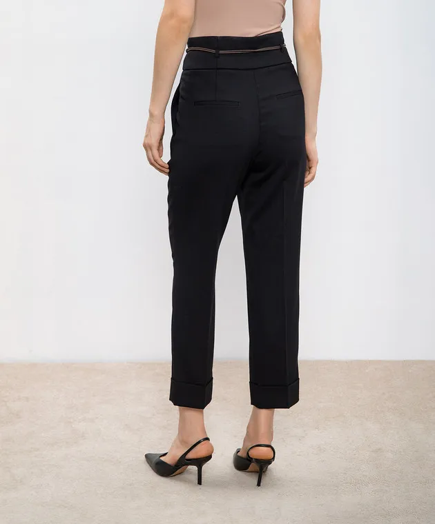 Peserico Black pants with wool