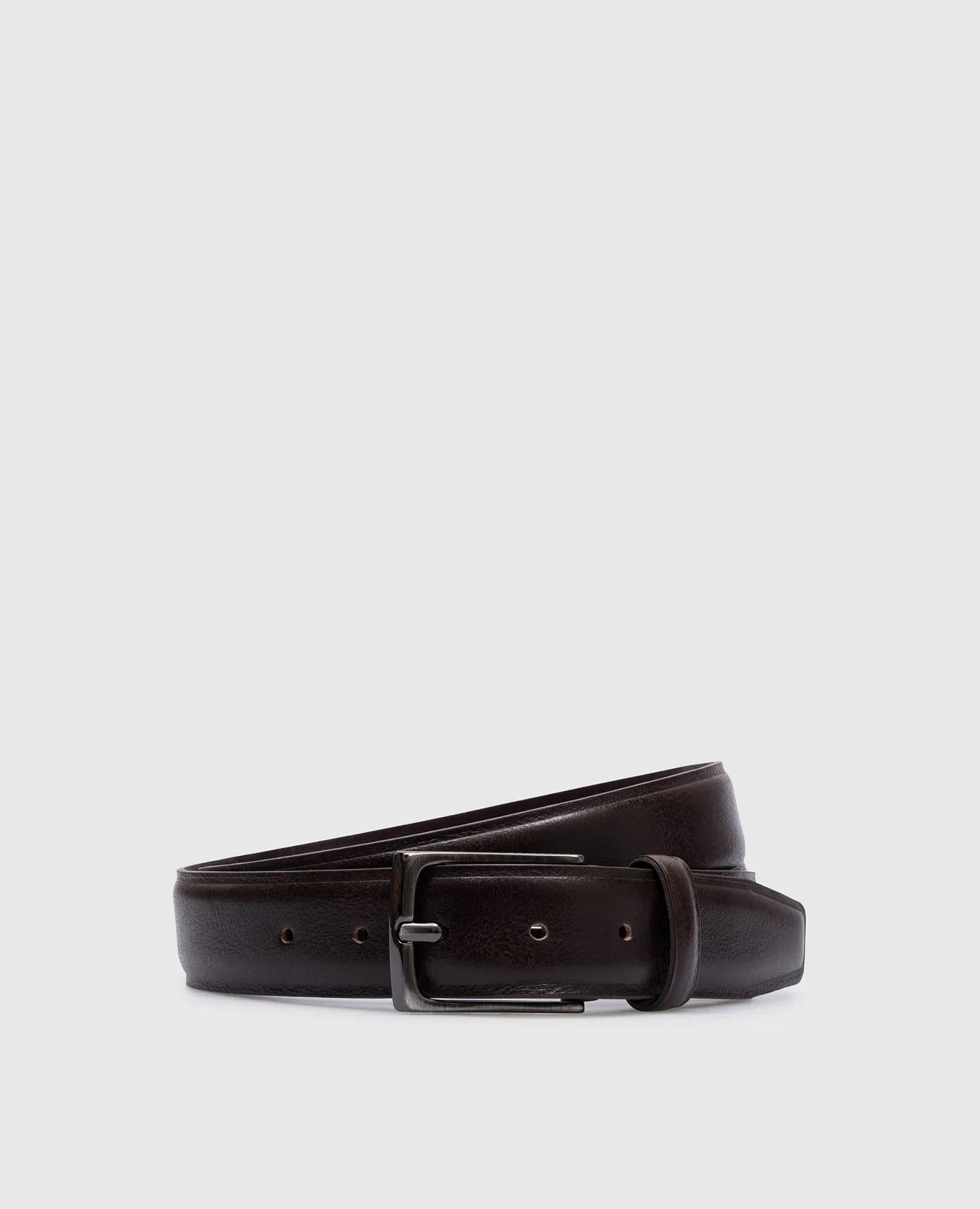 Peserico Brown leather strap with logo engraving