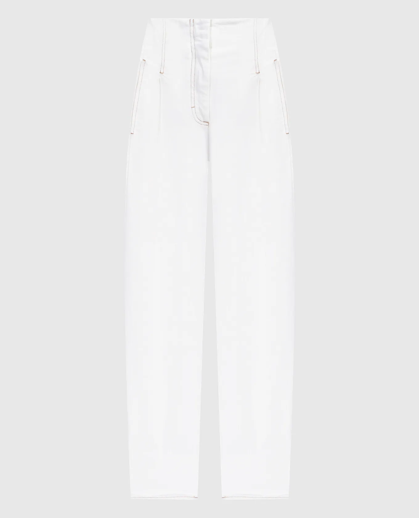Peserico White pants with logo