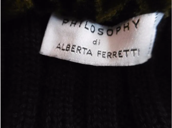 Philosophy di Alberta Ferretti Chaqueta de punto con ribete de leopardo Negro Estampado de leopardo 