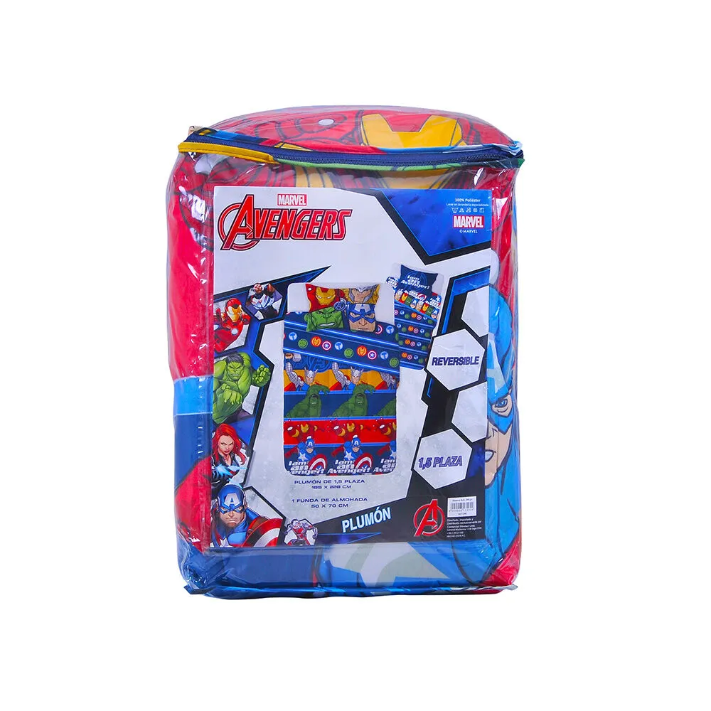 Plumón Estampado Disney 1,5 Plazas Avengers All