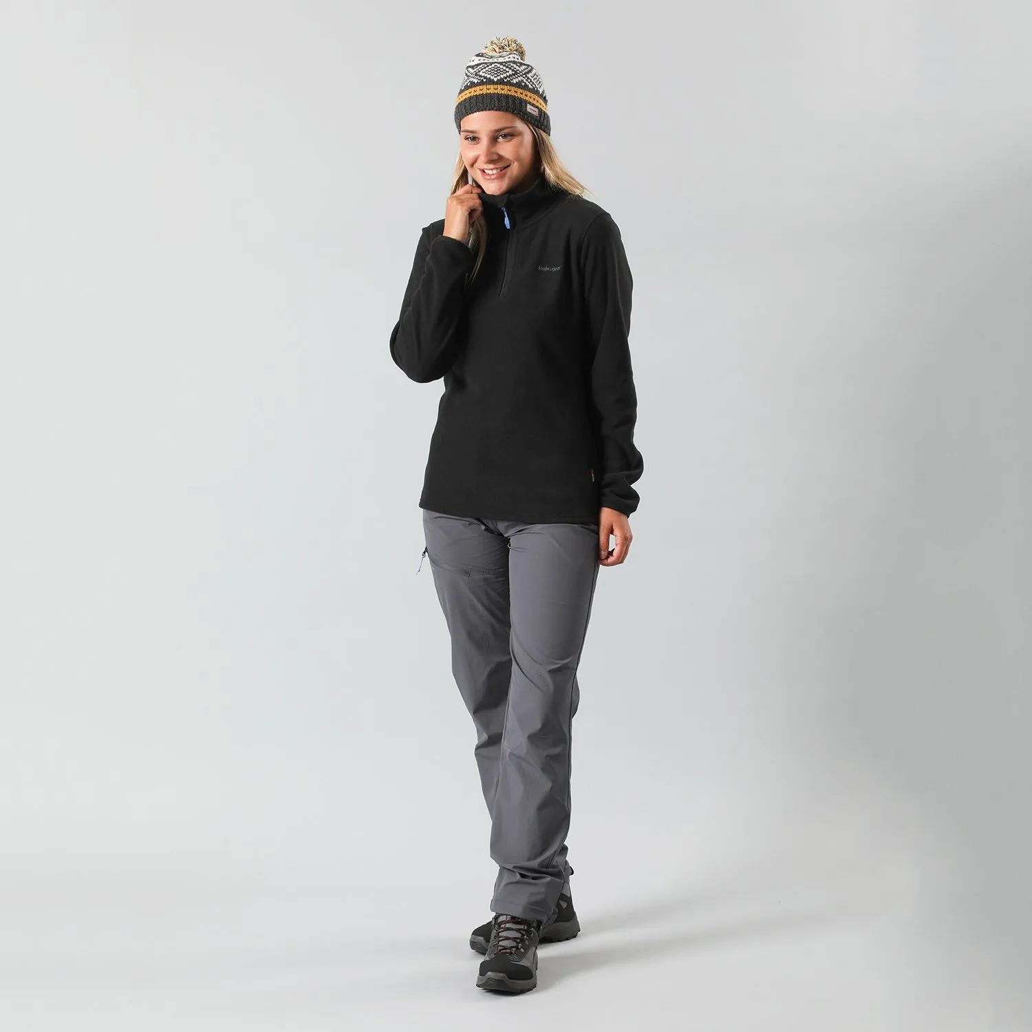 Polar Mujer Andesgear Maihue Cuarto Cierre Black