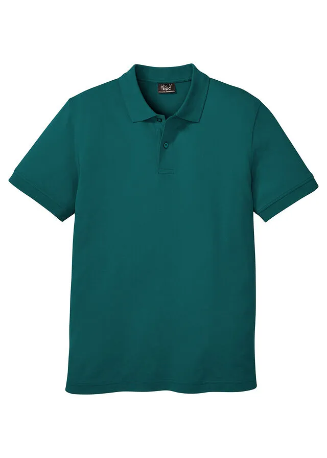 Polo de piqué de manga corta Azul petróleo
