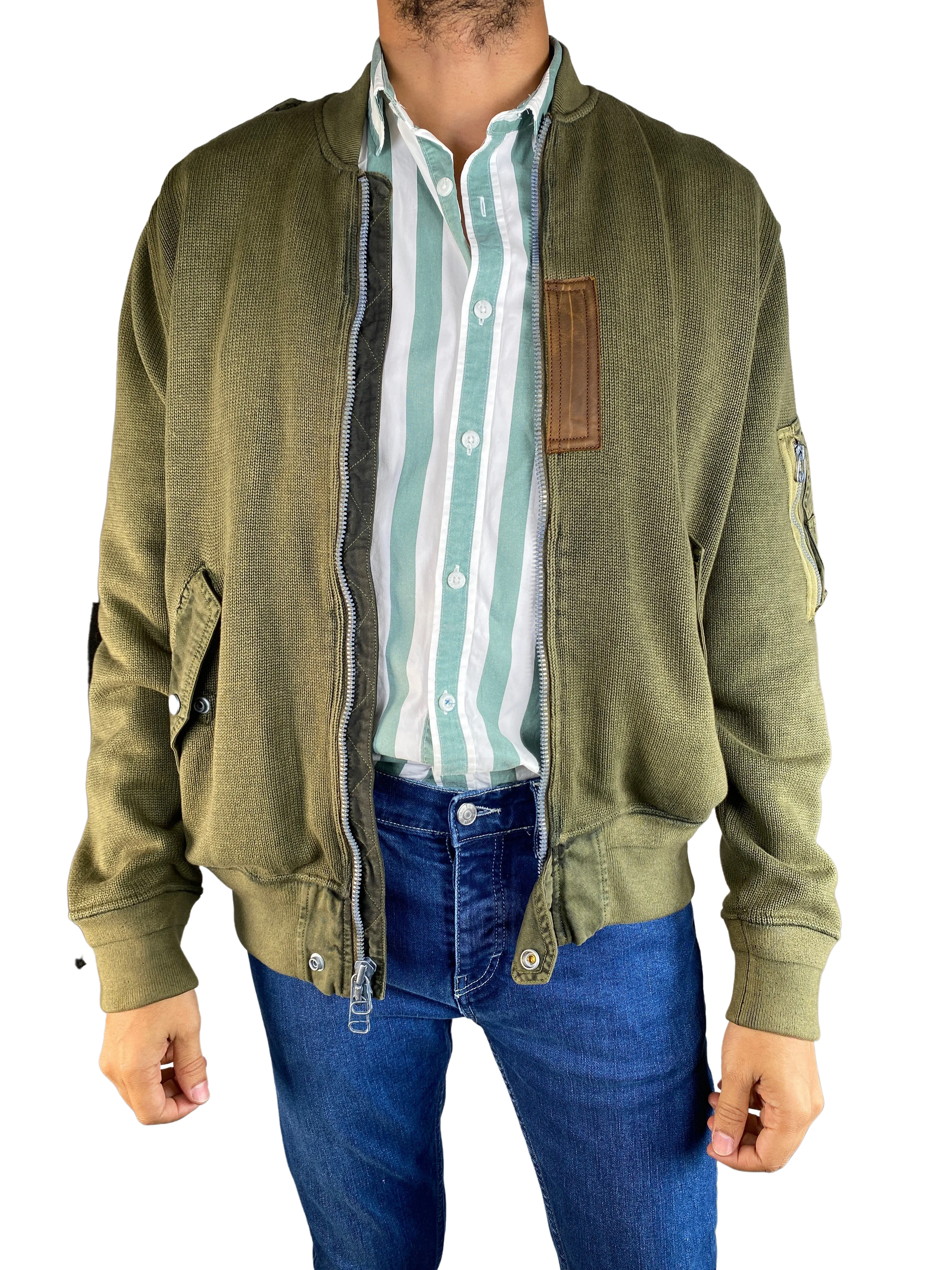 POLO RALPH LAUREN Bomber Tejido Verde Militar