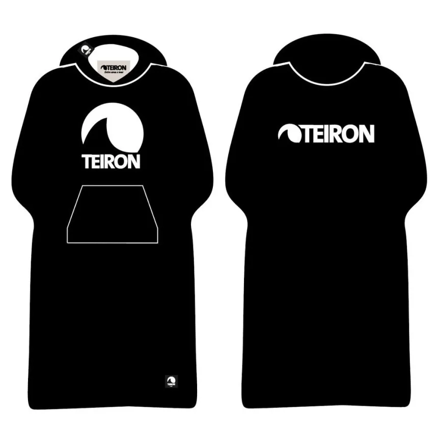 Poncho Teiron Para Niños En Negro Y Blanco 