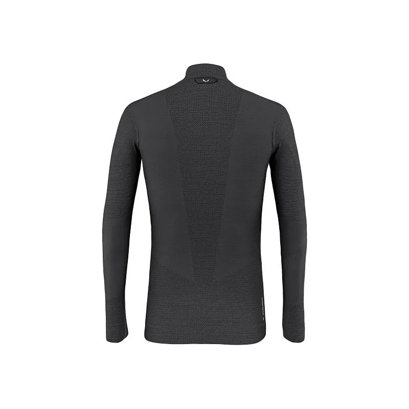 Primera capa Salewa ZEBRU MED WARM AMR M 1/2Z TEE. (onyx) hombre