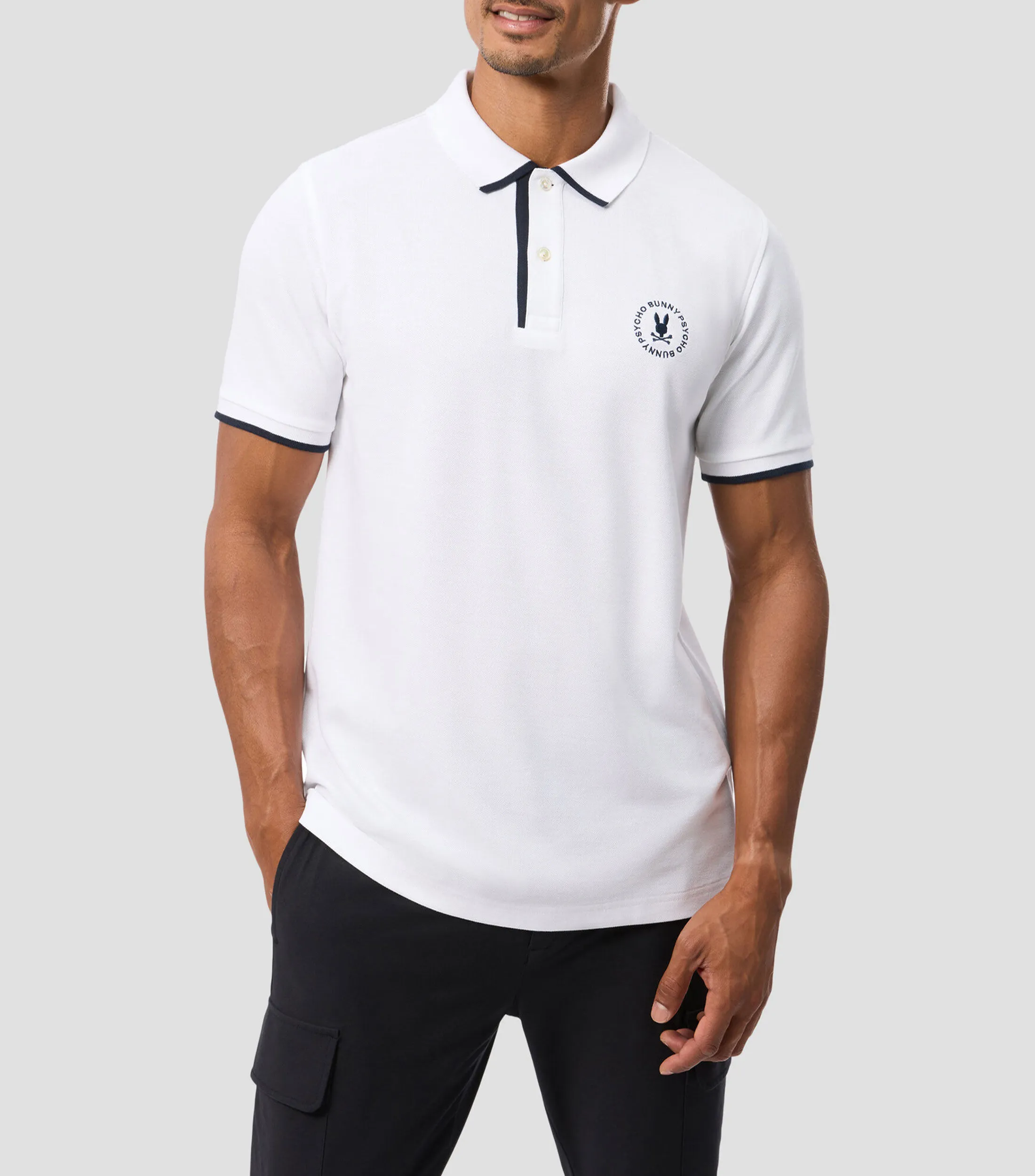 Psycho Bunny Playera tipo polo con logotipo de manga corta Hombre