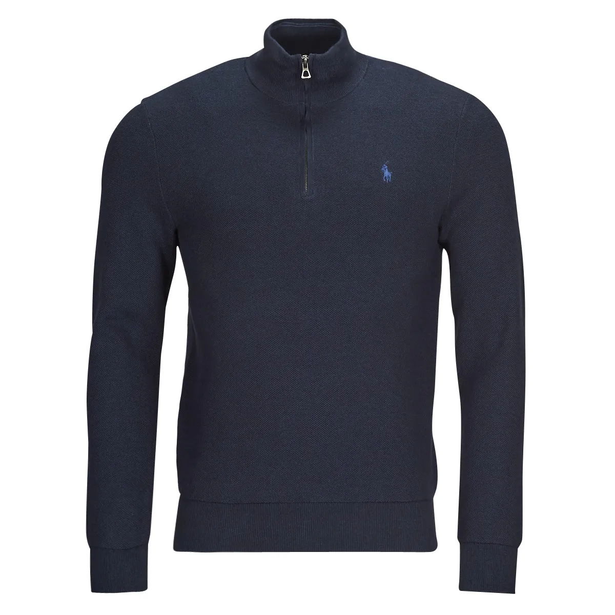 PULL DEMI ZIP EN COTON TEXTURE