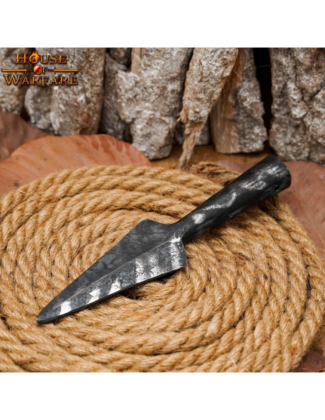 Punta de lanza medieval forjada (17 cm.)