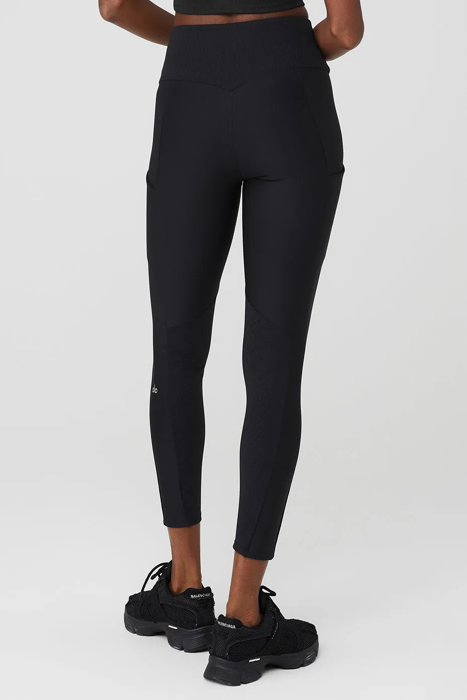 RIBBED AIRLIFT HIGHWAIST 7/8 ENCHANTED LEGGING  BLACK
