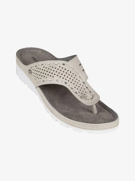 Riposella Chanclas de mujer con purpurina