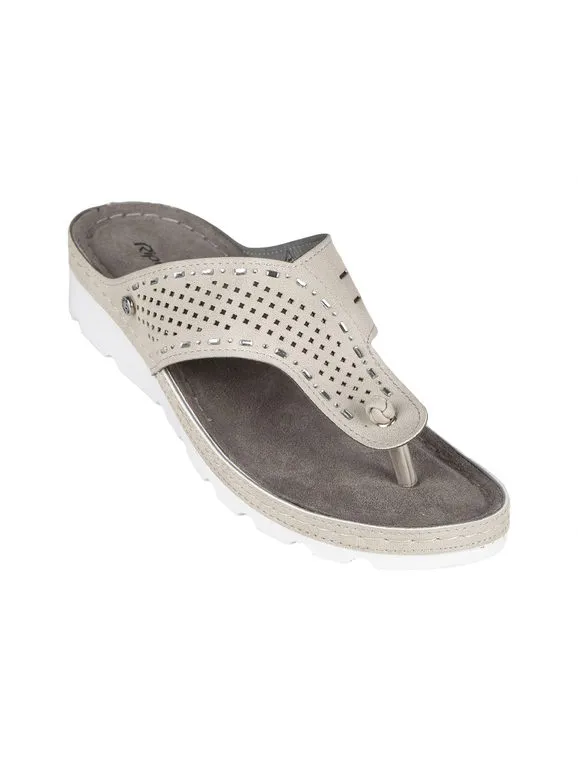 Riposella Chanclas de mujer con purpurina
