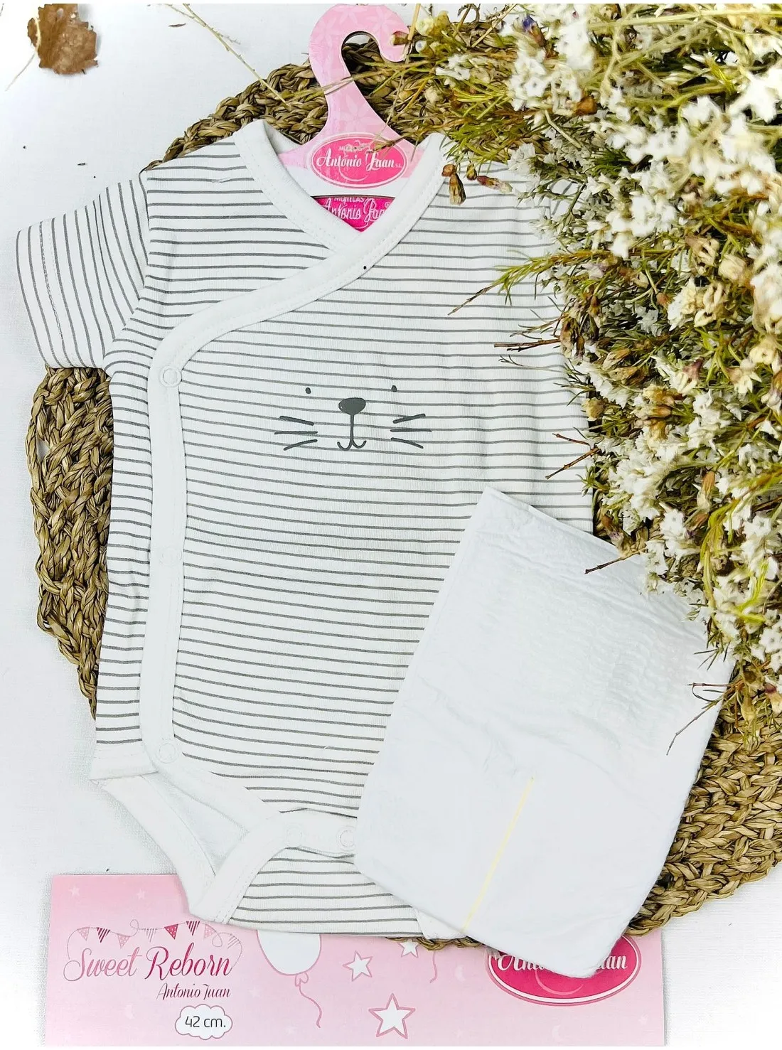 ROPA PARA BEBé REBORN BODY GRIS  MUñECAS ANTONIO JUAN