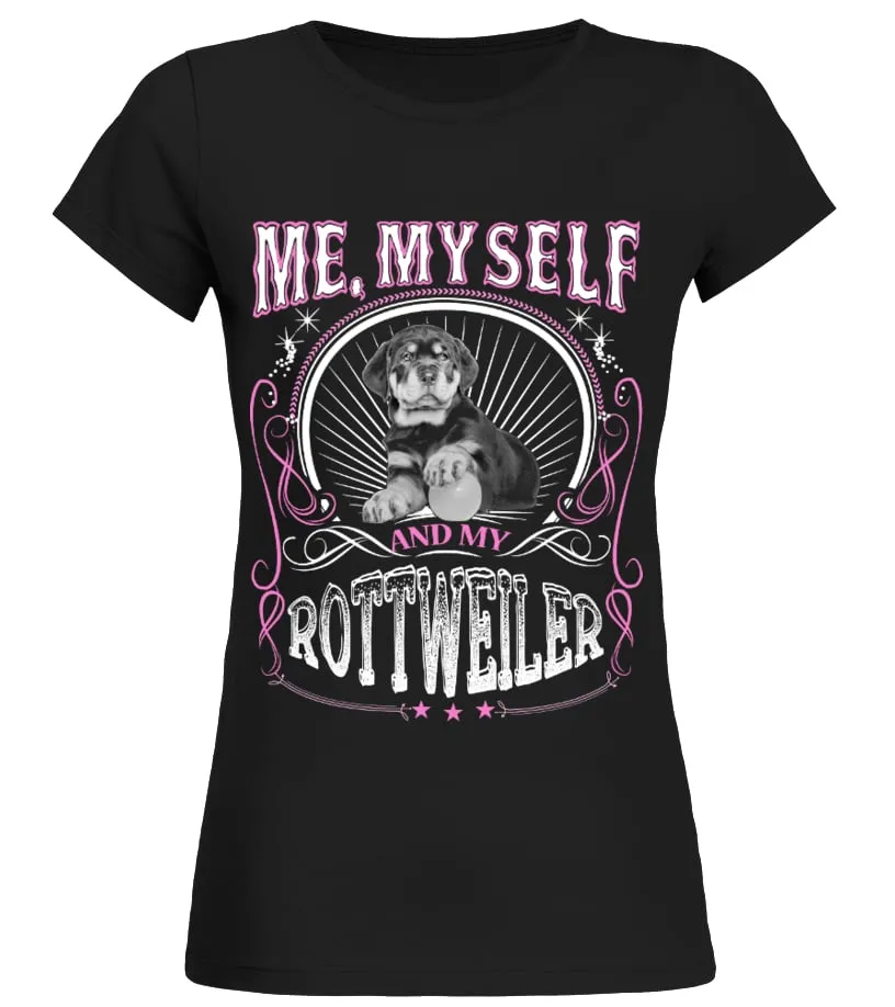 Rottweiler Myself Camiseta cuello redondo Mujer