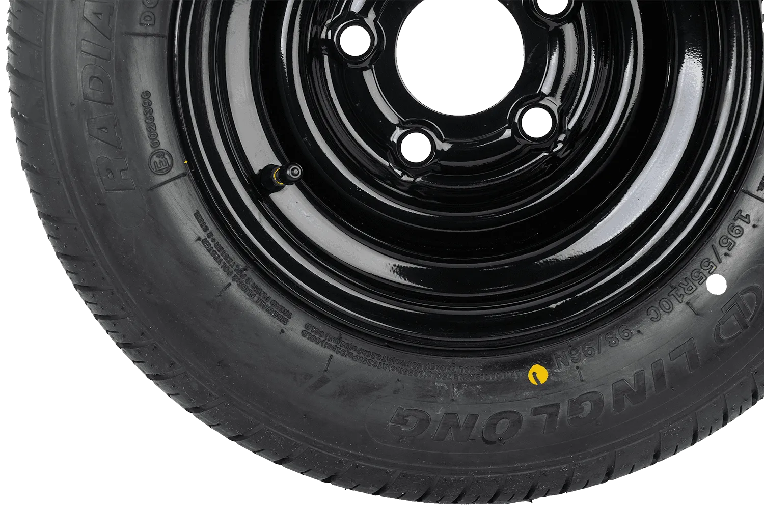 RUEDA REFORZADA PARA REMOLQUE LINGLONG TIRE 195/55 R10C 98/96N UNITRAILER RIM NEGRO 6JX10"H2 5X112 ET:4